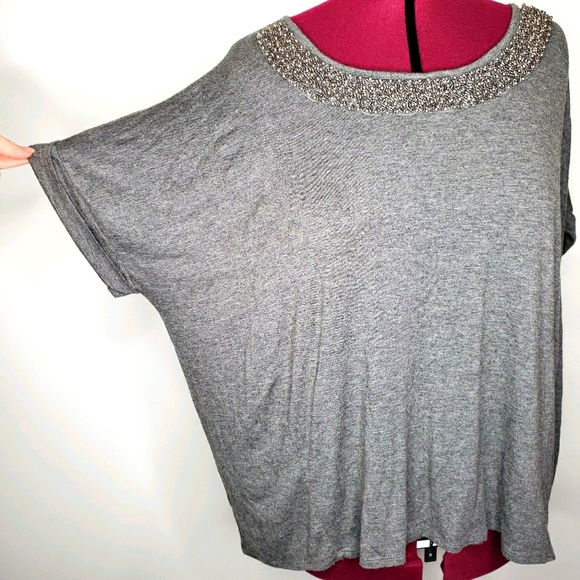 21) TAKARA Open-Back Dorman Sleeve Beaded Collar Lightweight Sz. XL - Picture 3 of 6